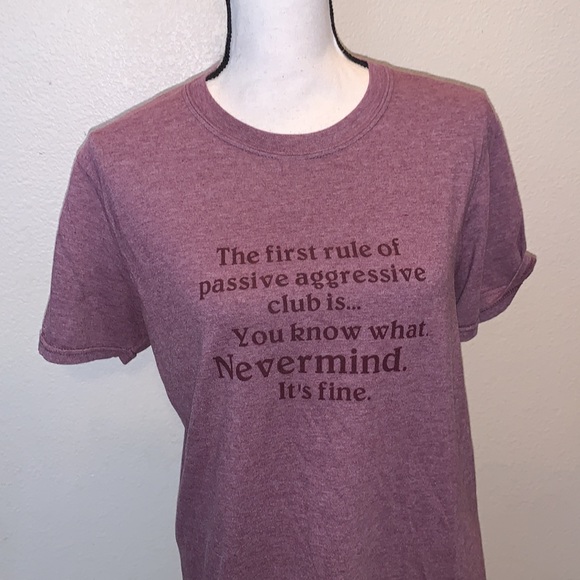 Purple passive aggressive short sleeve top - Picture 2 of 6